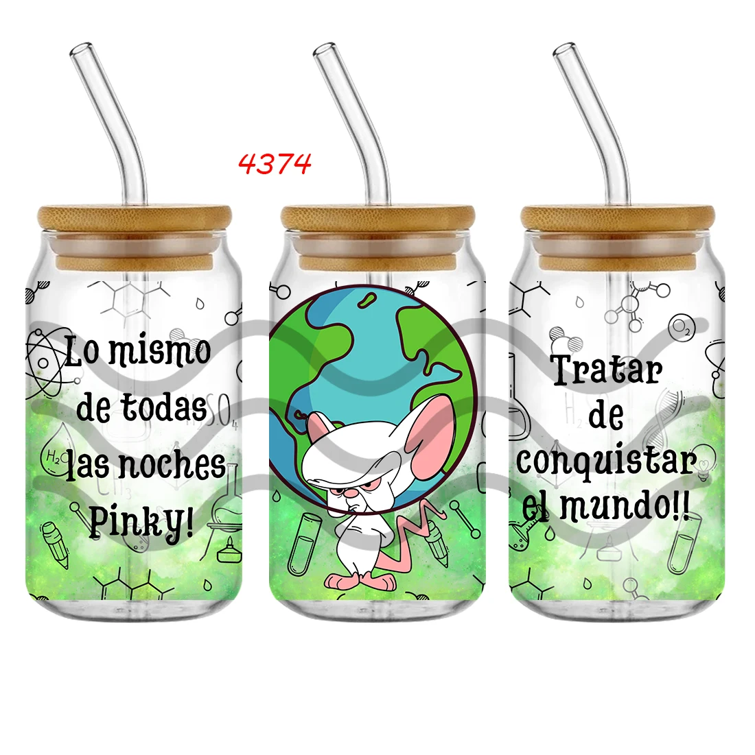 Обертывание для чашки на испанском языке UV DTF готовые к переносу Espanol обертки стеклянных чашек 16 унций 20