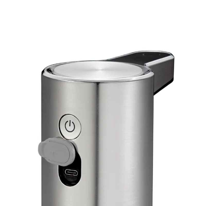 Premium Chrome Touchless Battery Operated Electric Automatic Soap Dispenser Adjustable Soap Dispensing Volume Control Dial