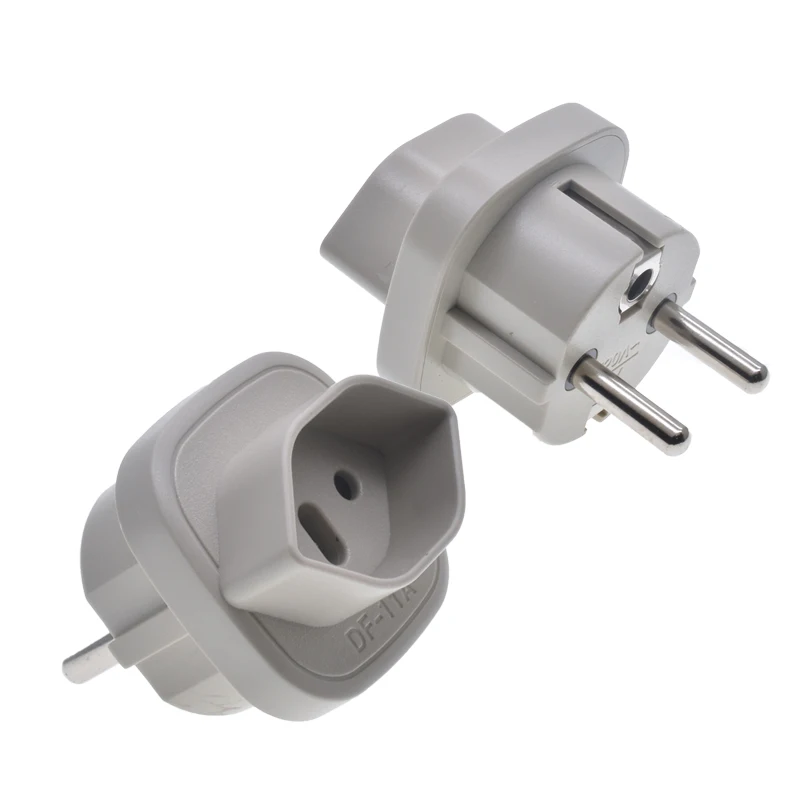 Switzerland to Euro plug adapter Italy to EU Converter Brazil to Type-F Schuko Round 2 pins Connector 16A250V