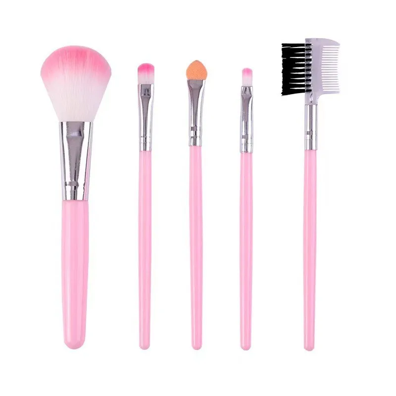 Free shipping Professional Make Up Brushes 4 Piece Cosmetic Brush Set Eyeshadow Blusher Sets pink cheap Brush Set
