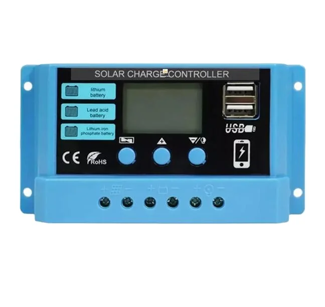 Контроллер заряда солнечной батареи 30A Bateria Power 12V/24V PWM солнечный контроллер с ЖК-дисплеем двойной USB несколько режимов управления нагрузкой
