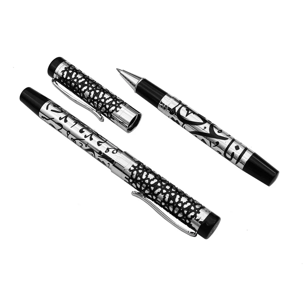 Customized brand chromeplate metal brass gel pen 0.5 mm with logo copper custom design pen VIP customized metal pen silvery