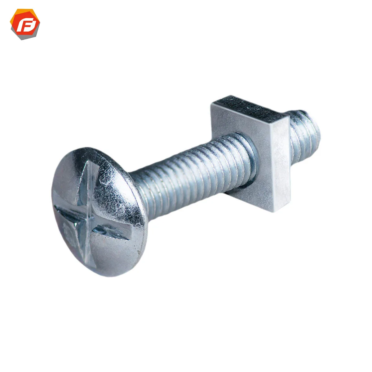Chinese factory supply m5 m6 m7 m8 m10 m12 roofing bolt with square nuts