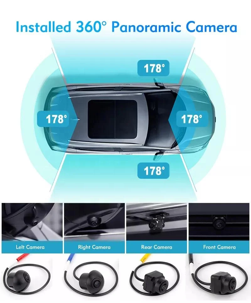 360 car camera Cable Bird View Camera Car 360 Degree Camera Cable Universal Car Reversing Aid Panoramic 3D HD 1080p 360