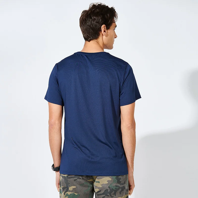 Tee Shirt Sports Wear Sweat Activated Elastane Polyester Tshirt With Logo Custom Logo Printed Own Gym Wear For Men and Women