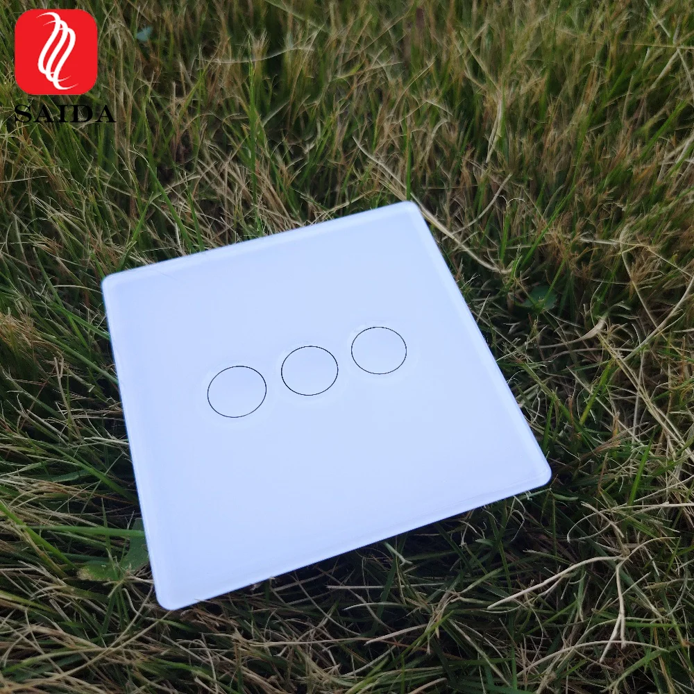 Customized 2mm-4mm Laser Cut Smart Wifi Wall Light Tempered Glass Touch Screen Switch Glass Panel