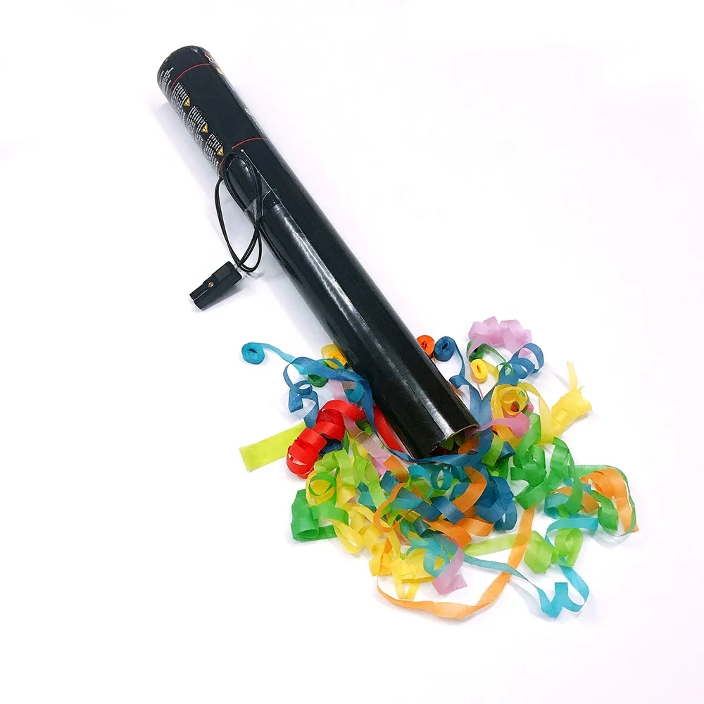 Электрическая пушка для конфетти с красочными лентами для празднования дня рождения, сценического эффекта, свадьбы, распродажа