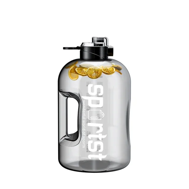Wholesale Bpa Free Transparent Plastic Leak Proof  Water Bottle With Flip Top Custom Hand Strip