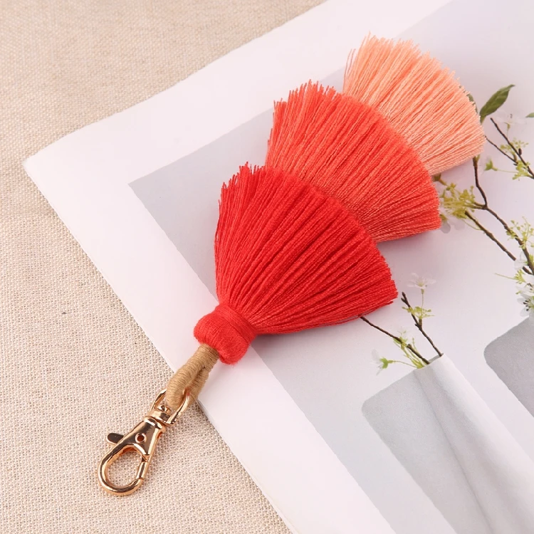 DIY Tassel Keychain Charm Women Bag Pendant Fashion Accessories Multicolor  Tassel Bag Purse Rainbow Charm Keychain Bag Charms