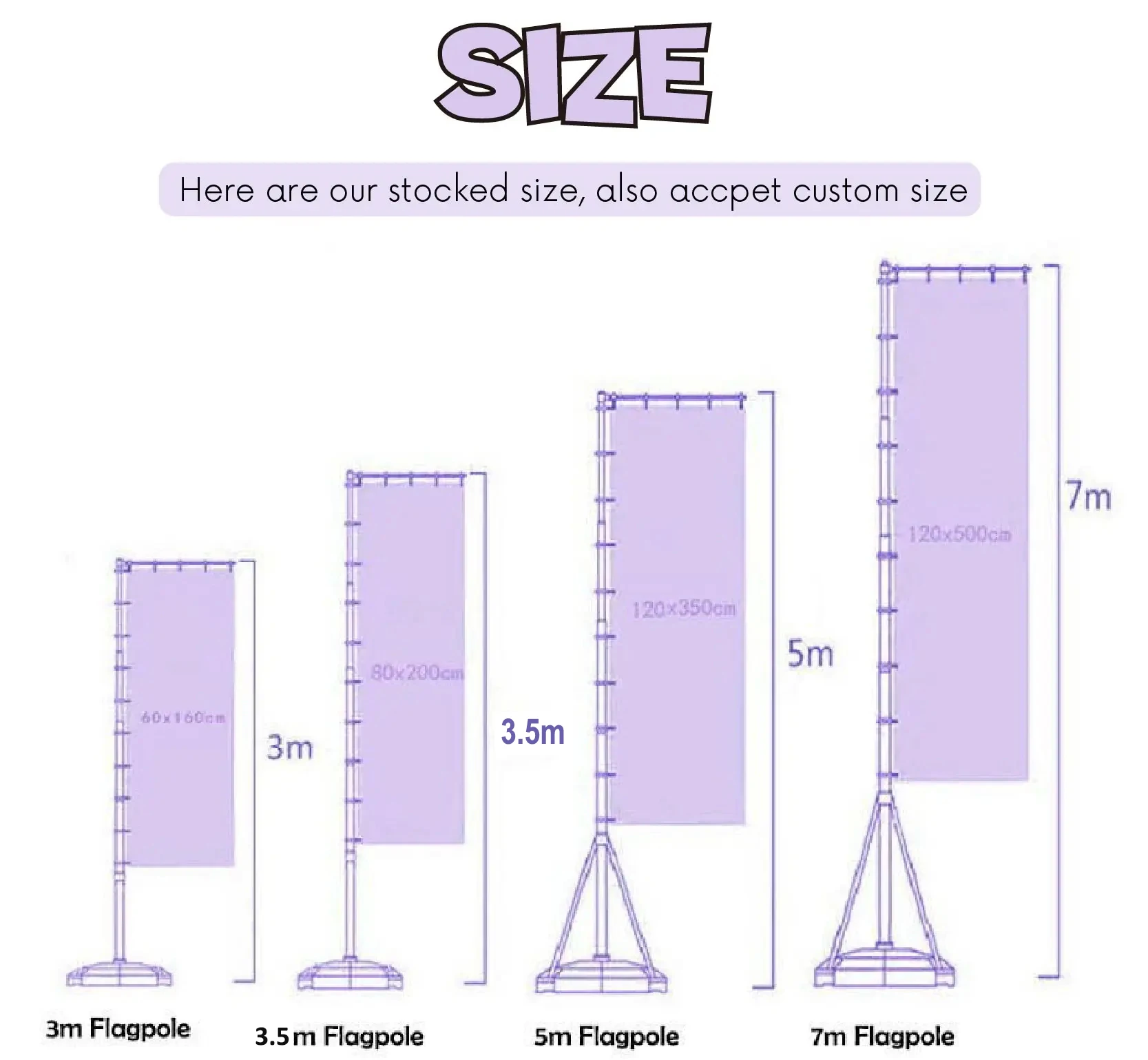 Outdoor Indoor 180X60Cm  Custom Design Logo Nobori Flag Stand