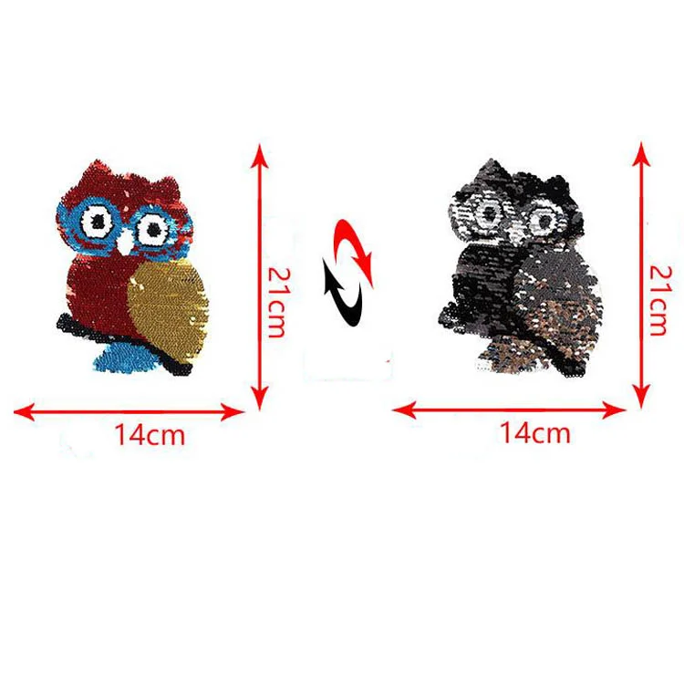 Недорогие двусторонние нашивки с блестками индивидуальным мультяшным логотипом