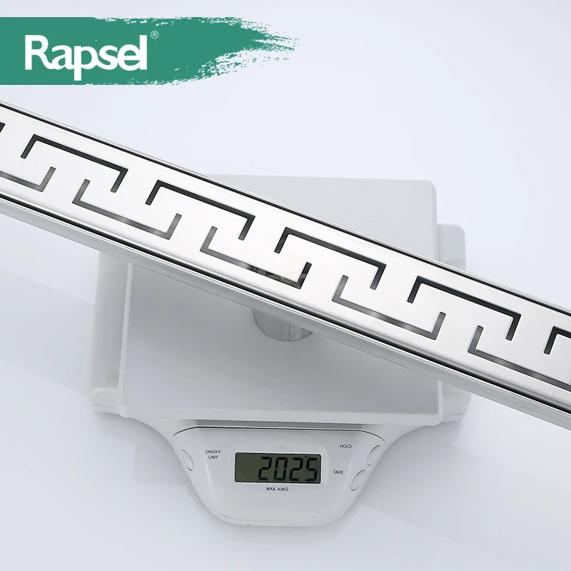 Insert Floor Shower Drain SUS 304 Stainless Steel Long Linear Shower Grate Floor Drain For Bathroom