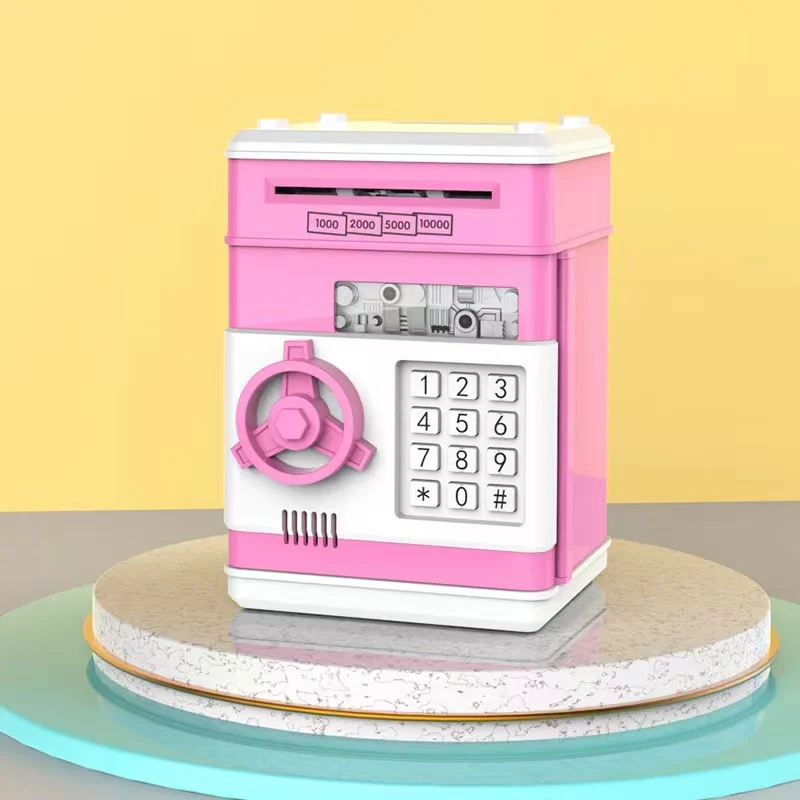Hotsale USA Electronic Piggy Bank Safe Money Box Children Digital Coins Cash Saving Safe Deposit Atm piggy bank