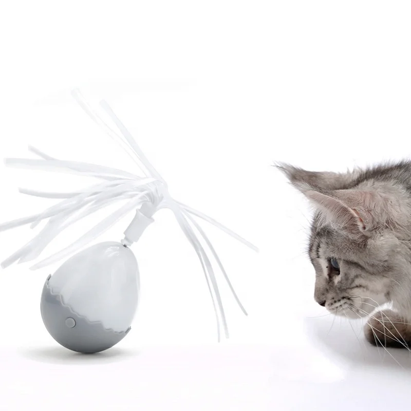 Replaceable Head Relieve Boredom Playing Feather Motion Rotating Ball Electric Cat Pet