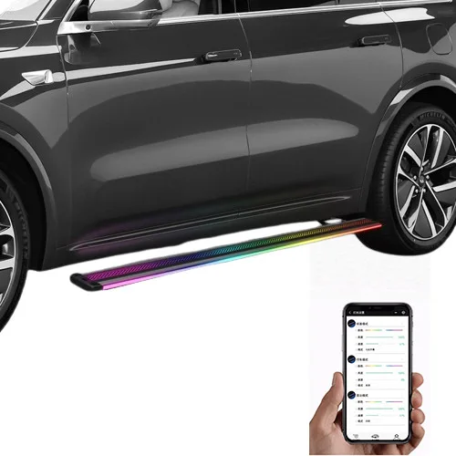 FoldinElectricLEDLashLightMainFootPedal Walk Side Step Running Boards Universal for Hyundai Santa Fe SUV Honda Nissan VW BMW BYD