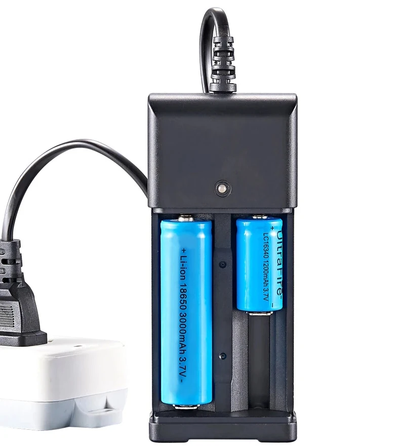 1/2 Slots AC 110V/220V 18650 Battery Charger for 3.7V Rechargeable Lithium 10440 14500 16340 16650 14650 18350 18500 Batteries