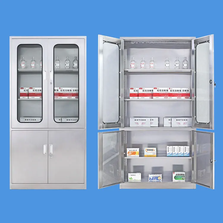 glass door cheap lockable storage filing implant stainless steel modular drawer pharmacy furniture medical hospital cabinets