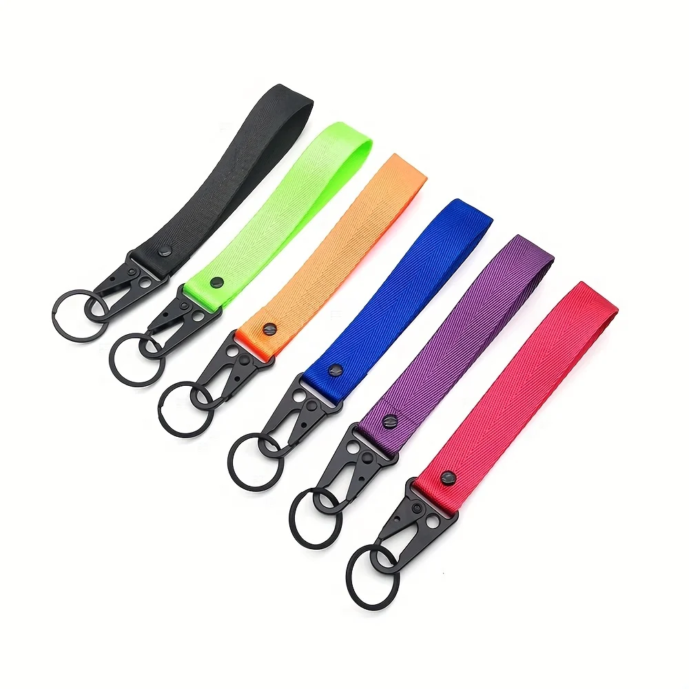 JDM Wrist Lanyard Keychain JDM Car Racing Rally Wristlet Lanyard Keychain Customized Motorcycle Eagle Beak Keychain