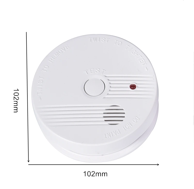 Hot sale standalone smoke detector 10 years life DC 9V battery smoke alarm EN14604 fire alarm for hotel security