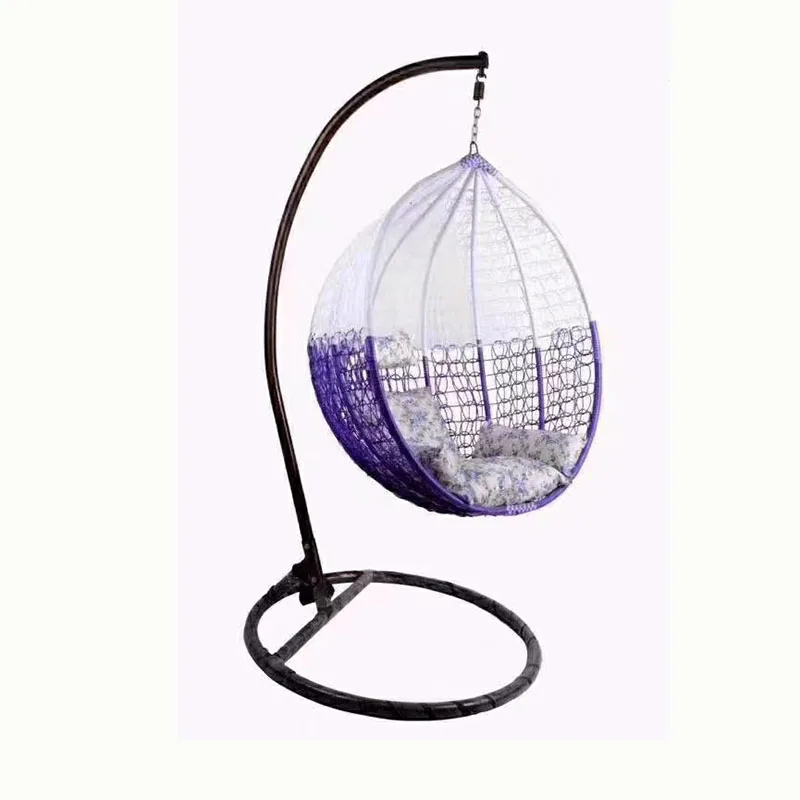 Patio sensory swing chair wicker porch swing bed cushion hanging chair double outdoor rattan