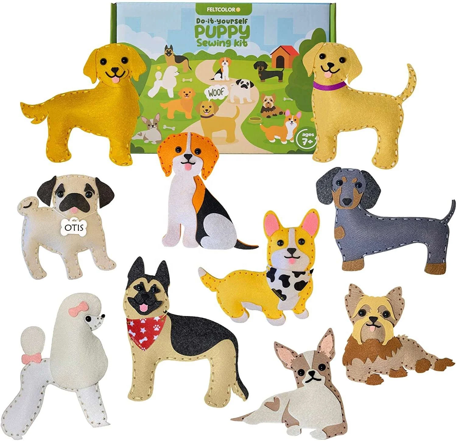 wholesale homeschool creative handmade activity small doll puppy dog arts and crafts sets felt diy toys for kids 6-12