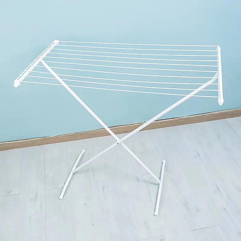 Floor standing simple clothes hanger foldable household indoor baby towel drying balcony without installation of clothes hanger