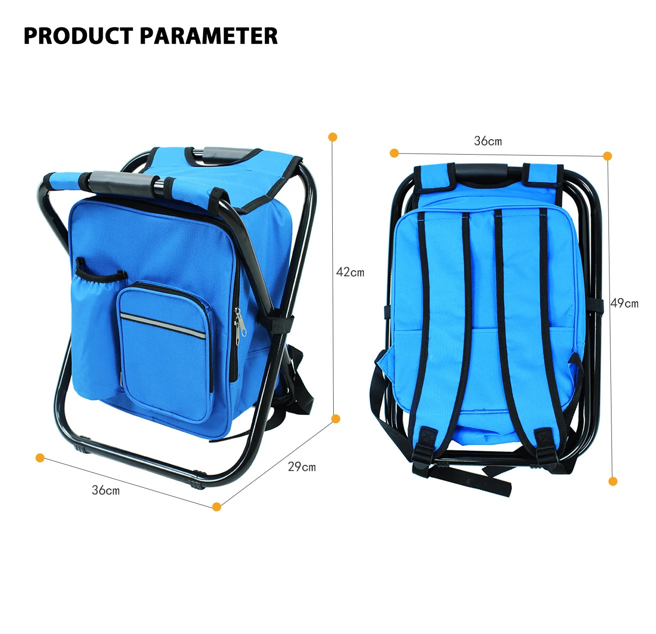 Outdoor sport events portable beach fishing detachable folding cooler bag camping ultralight backpacking chair
