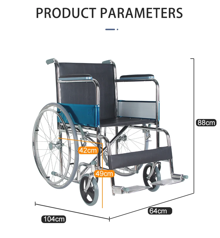 Hospital wheelchair cost professional basic manual wheelchair price steel wheelchair price cheap