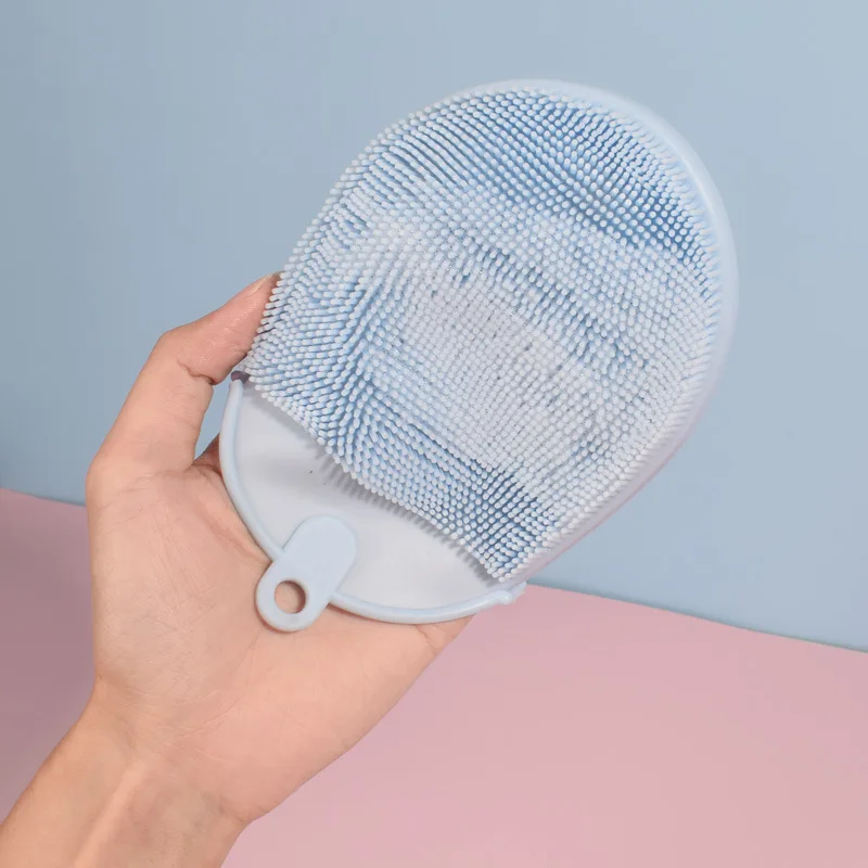Silicone Dishwashing Face Brush Double-sided Durable Soft Massage Body Bath Brush Washing Gloves