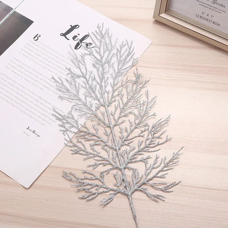 MACTING Christmas Glitter Simulation Root Branches And Leaves Christmas Tree Ornaments
