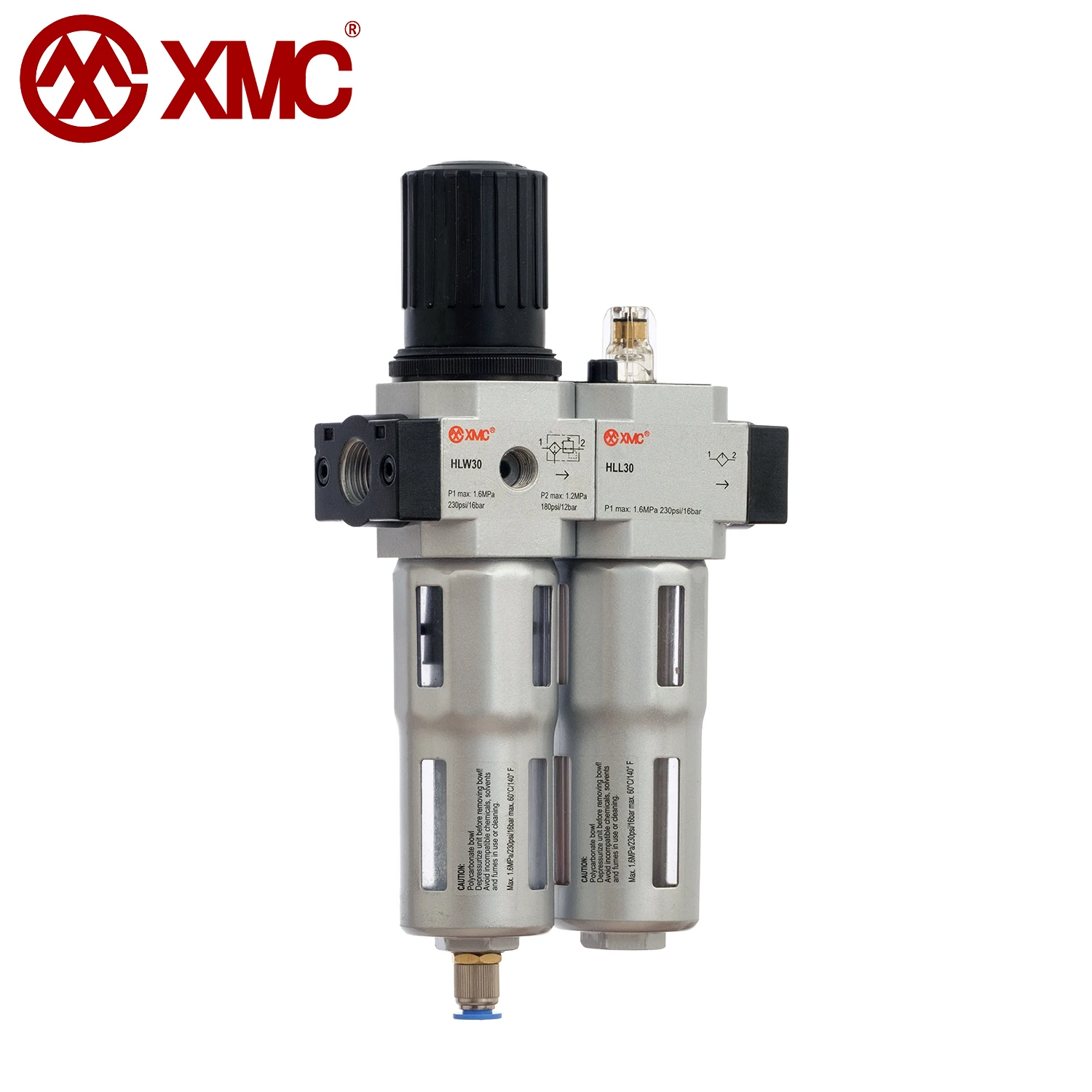 XMC HLC30A-03 G3/8' pneumatic parts service units FRC model metal design compressed air compressor filter regulator lubricator