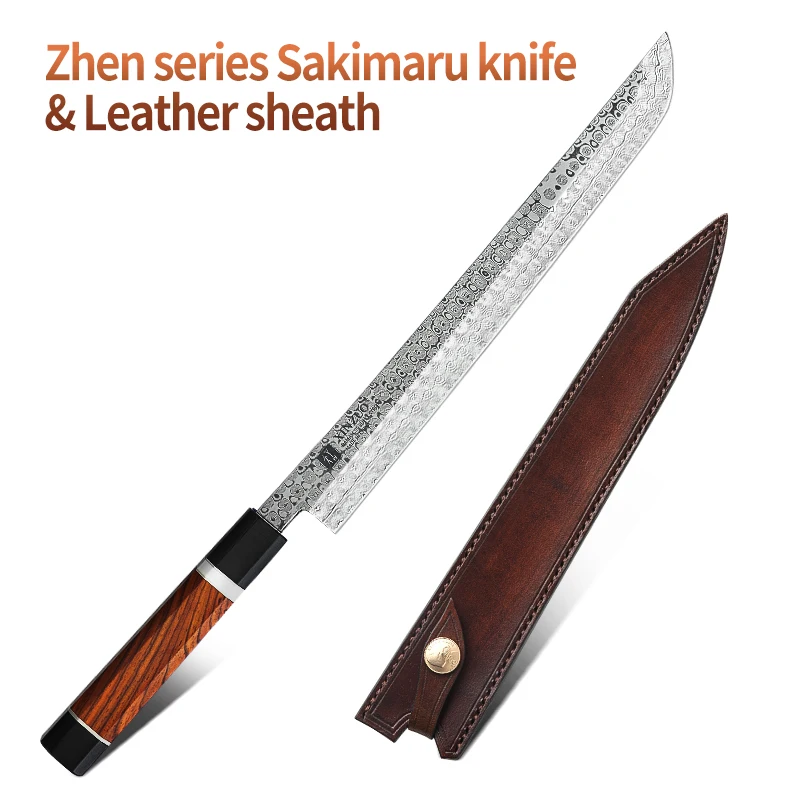 270 мм Высокоуглеродистый полностью дамасский японский кухонный нож для суши сакимура