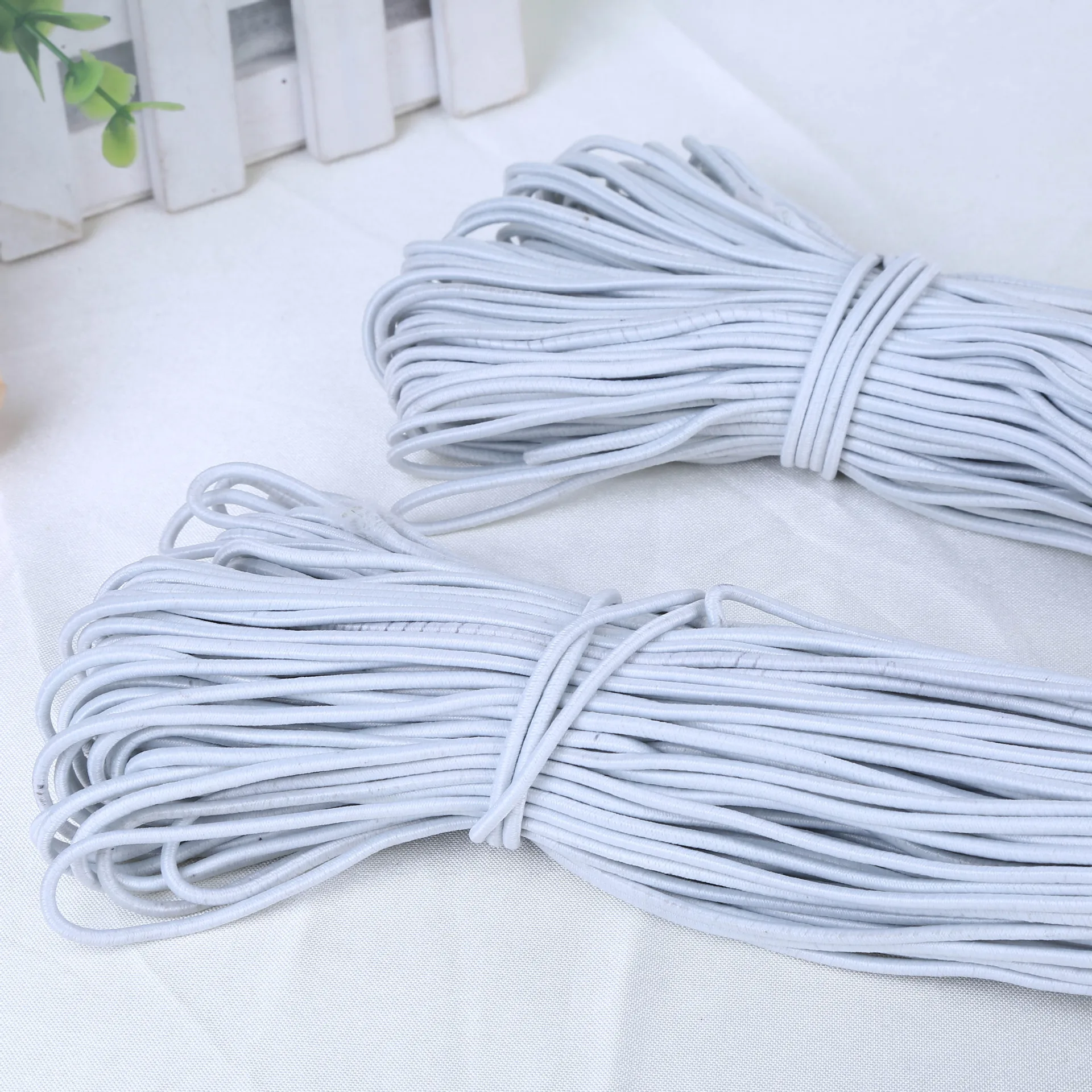 Customized Garment Polyester Rope Stretch Round Cord Wrapped Elastic Drawstring