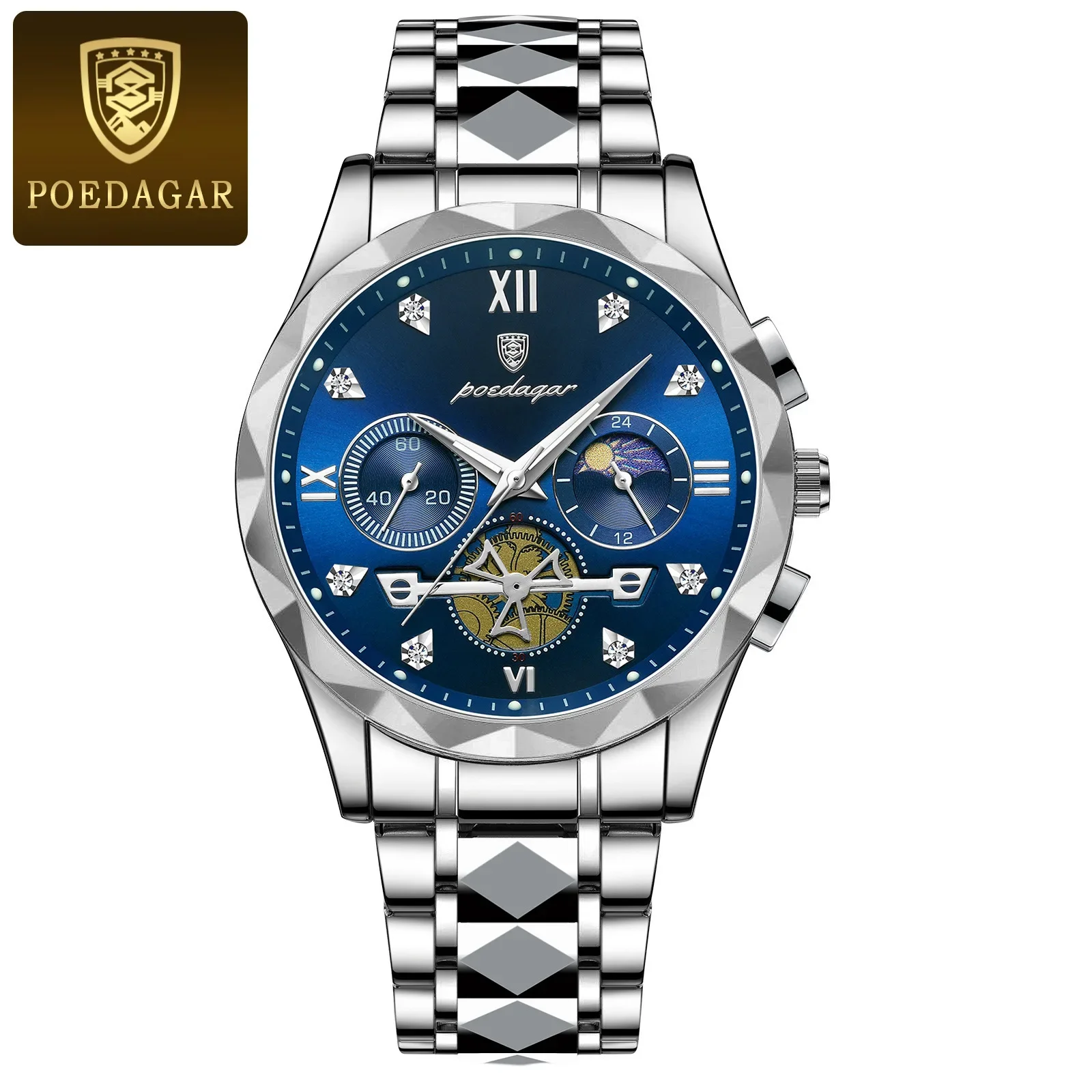 POEDAGAR 996 Trendy Brand High End Newest Cheap Factory Price Popular Design Best Price Men Quartz Watches Stainless Steel Band