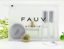 Zip Lock Frosted Plastic Slider PVC Zipper Packing Bag Swimwear Cosmetic Bag for Underwear Clothing