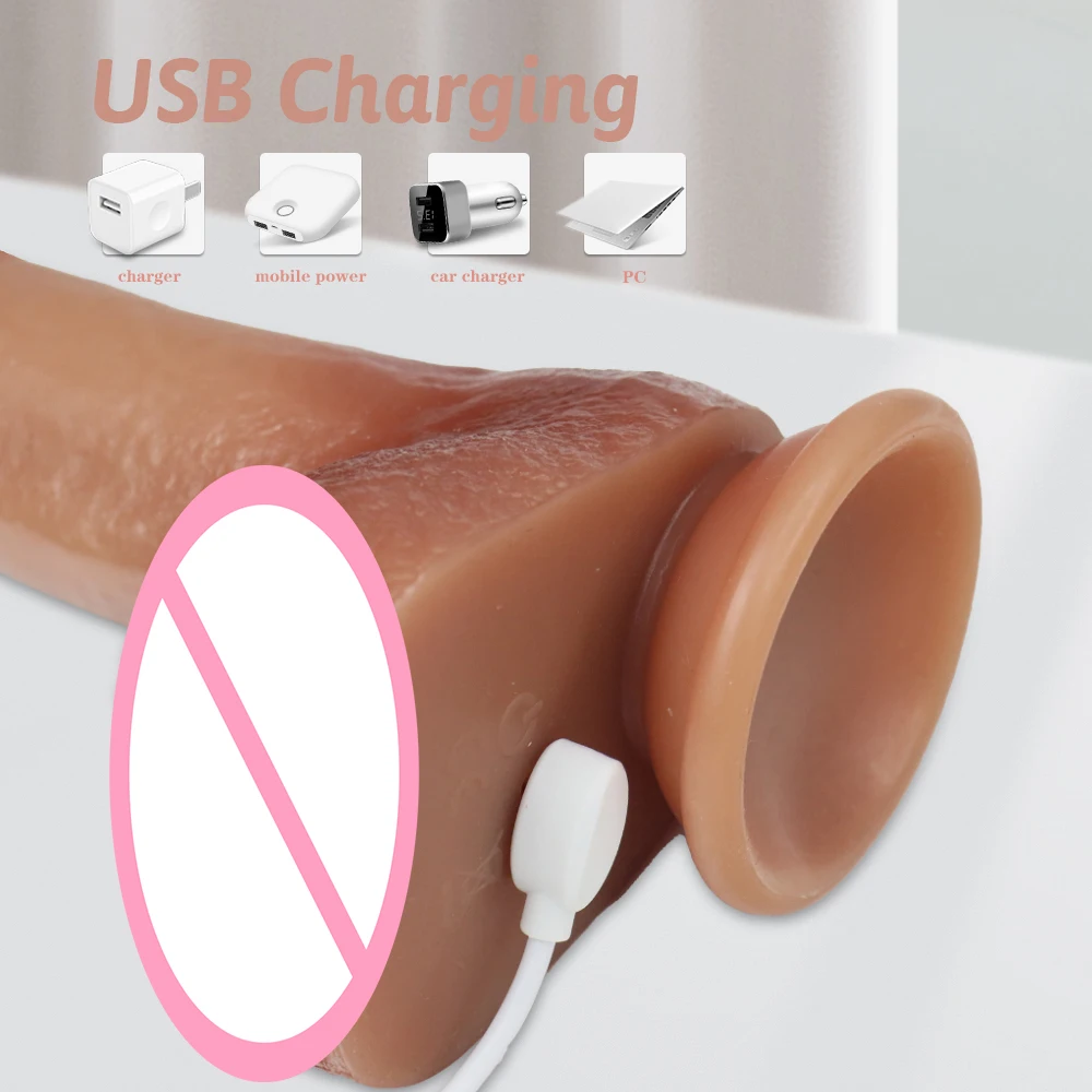 S-HANDE NEW female masturbation RC heating thrusting realistic xxl big liquid silicone dildos vibrator adult sex toys for women
