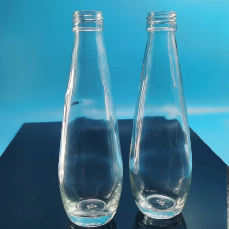 Portable Conical Small 100ml 180ml Liquor Vodka Spirit Red Wine Glass Bottle beverage Juice Drink Bottle With  Aluminum Lid