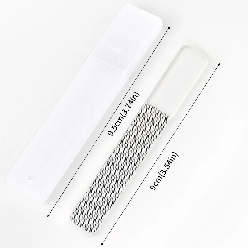 Bulk glass nail files suppliers beauty care tool smooth finish shiner polisher nail filer with white case