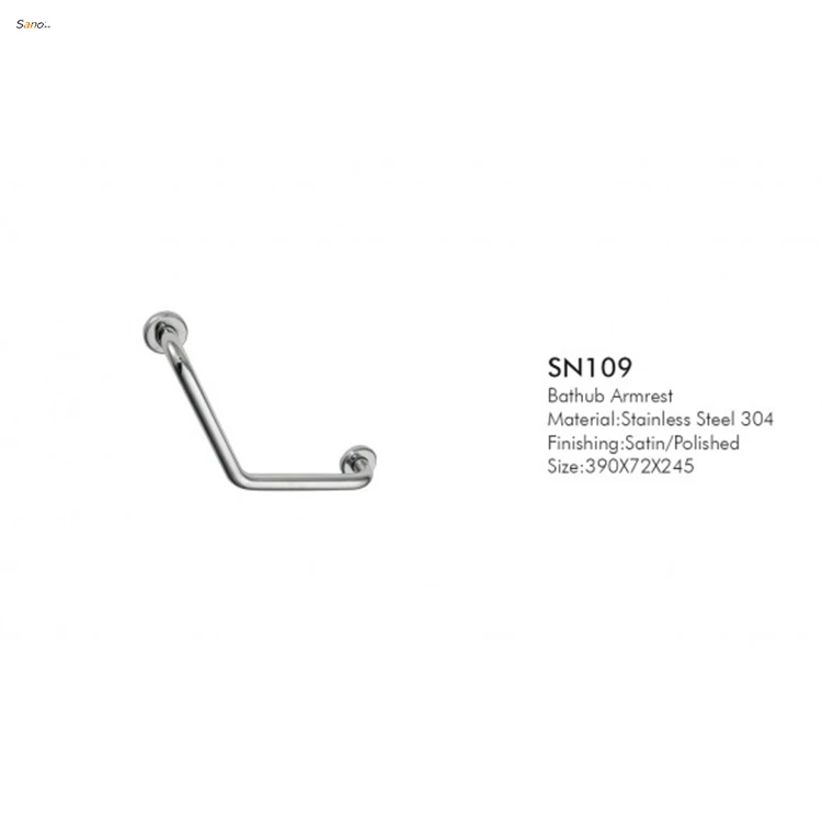 Elderly Handicapped Wall Mounted Bathroom Support Toilet Safety Railing 304 Stainless Steel
