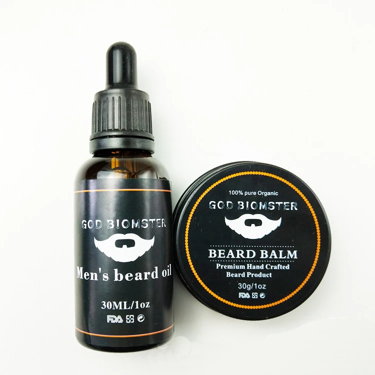 High quality private label men grooming kit beard care gift set with beard oil balm
