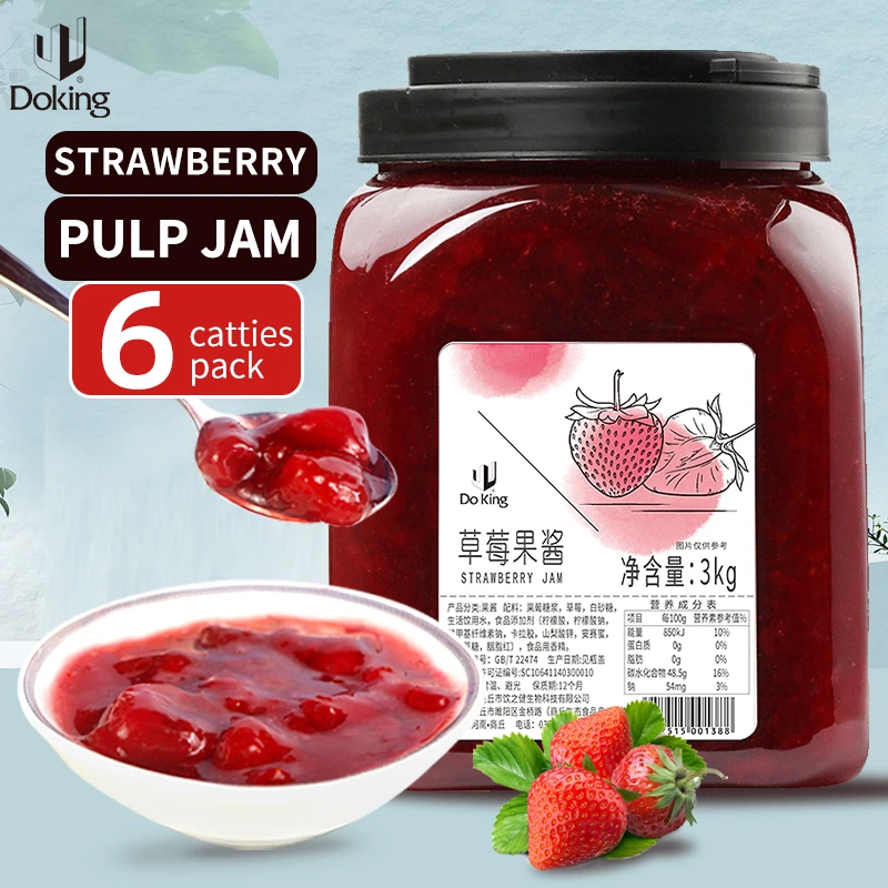 Doking Strawberry Jam strawberries granules Sauce for bread bakery Smoothie desserts Boba drinks milk tea drink