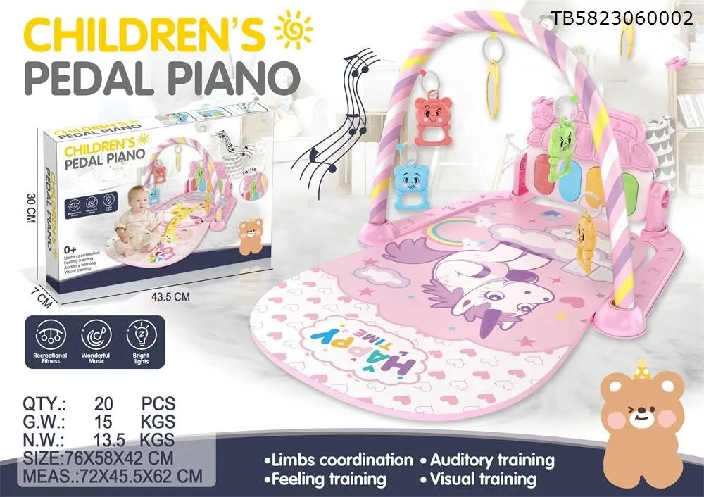 Konig Kids Music Piano Play Mat Gym Baby Toys 0-12 Months Baby Activity Mat jouer pour enfant Baby Playmats