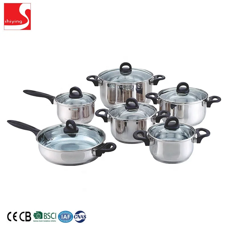 SY-кухонная утварь Оптовая продажа фабрики посуда из нержавеющей стали набор кастрюль и сковородок набор