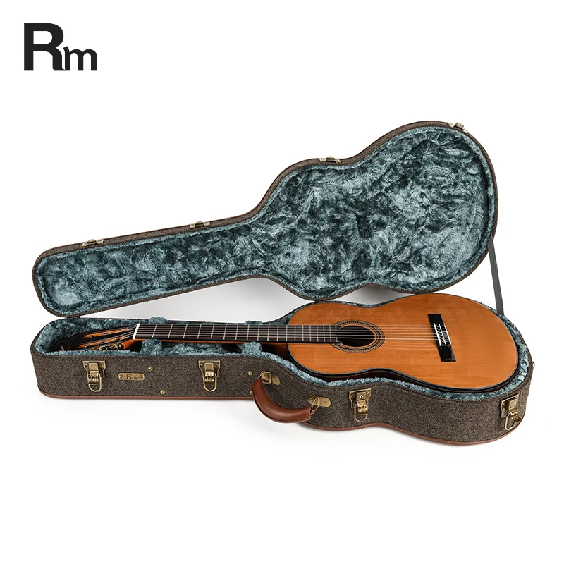 Durable Classical Guitar Hard Case Wooden Luxury Velvet Instrument Bags&Cases Portable Hard Case for Guitar