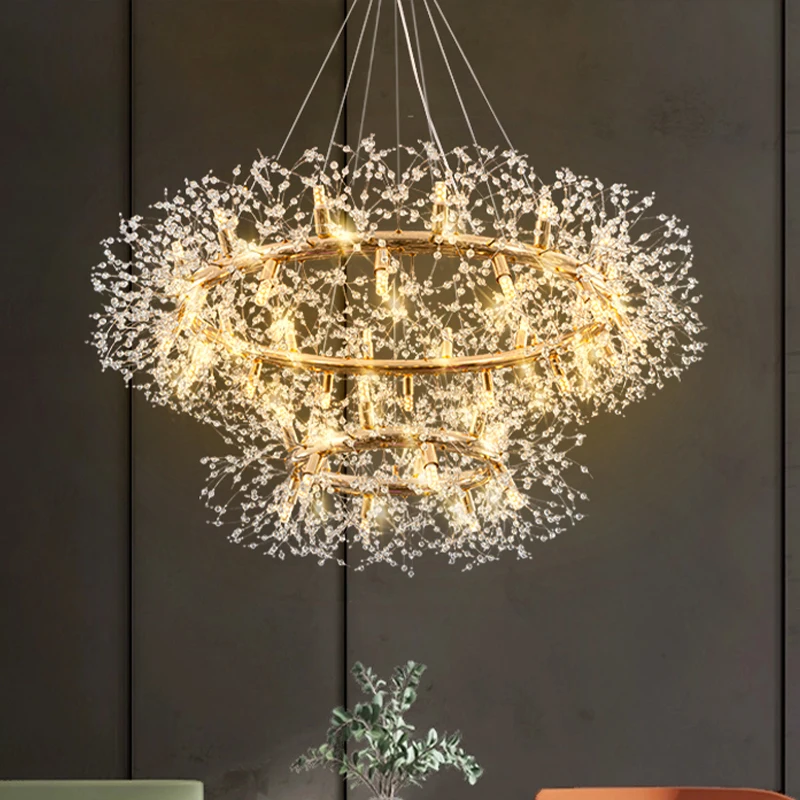2024 Creative Design Nordic Bedroom Dining Room Led  Pendant Lights Lighting Ceiling Luxury Glass Modern Chandeliers Crystal