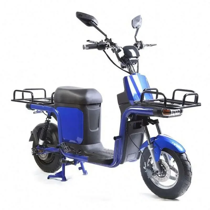 Electric Bicycle 2 Wheel Open Ebike Take out Food Delivery Ridder Electric Scooter with Removable Double Battery