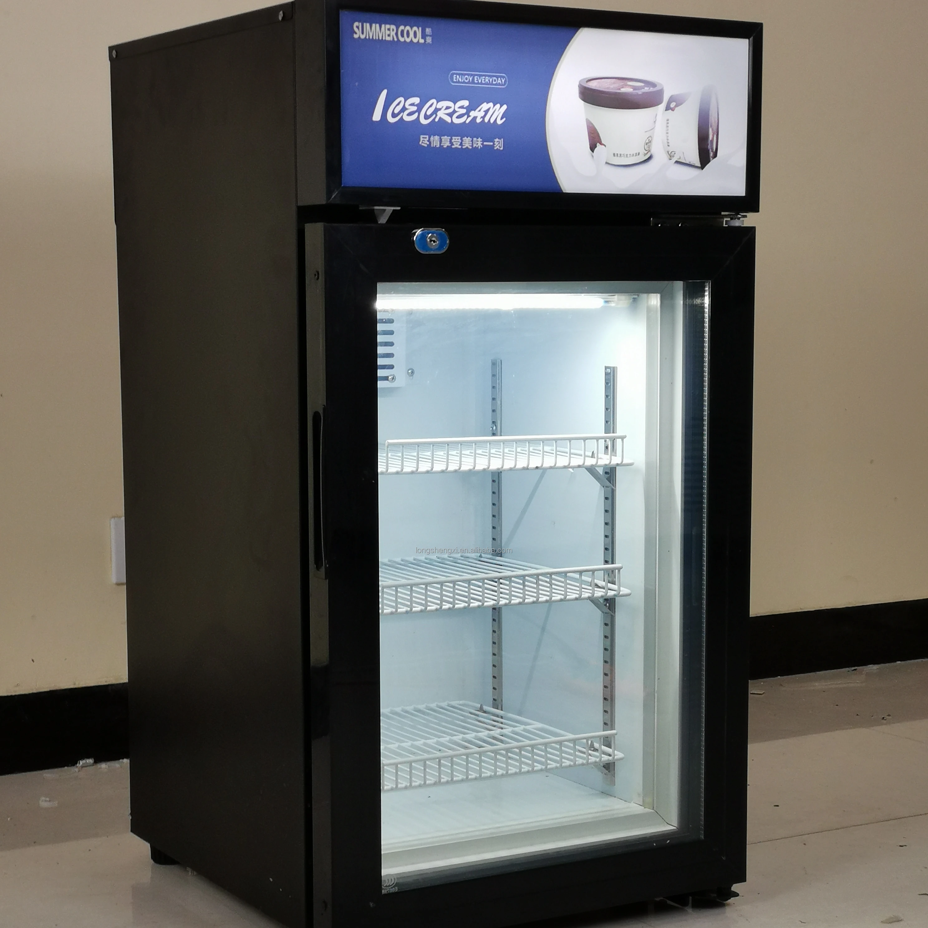 Under Counter Freezer Beer Bar Fridge Glass Door Display Mini Refrigerator Drink Fridge Beverage Cooler