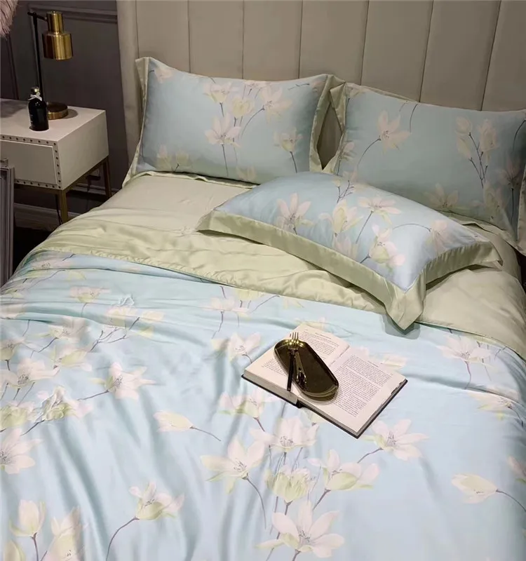 100% Eucalyptus Fiber Bed Linen Luxuriously Comfortable 4-Piece Tencel Lyocell Sheet Set