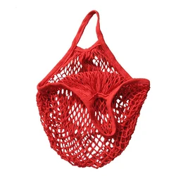 NEW Fruit Vegetables Shopping Storage Bags Mesh Net Woven Cotton Shoulder Bag For Kitchen