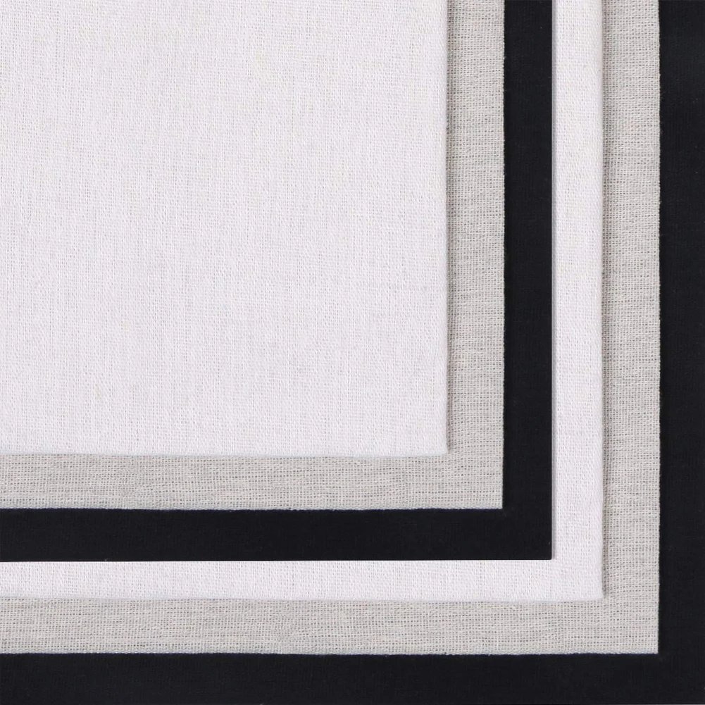 Natural Linen Fabric Solid Color Embroidery Fabric Needlework Linen Fabric